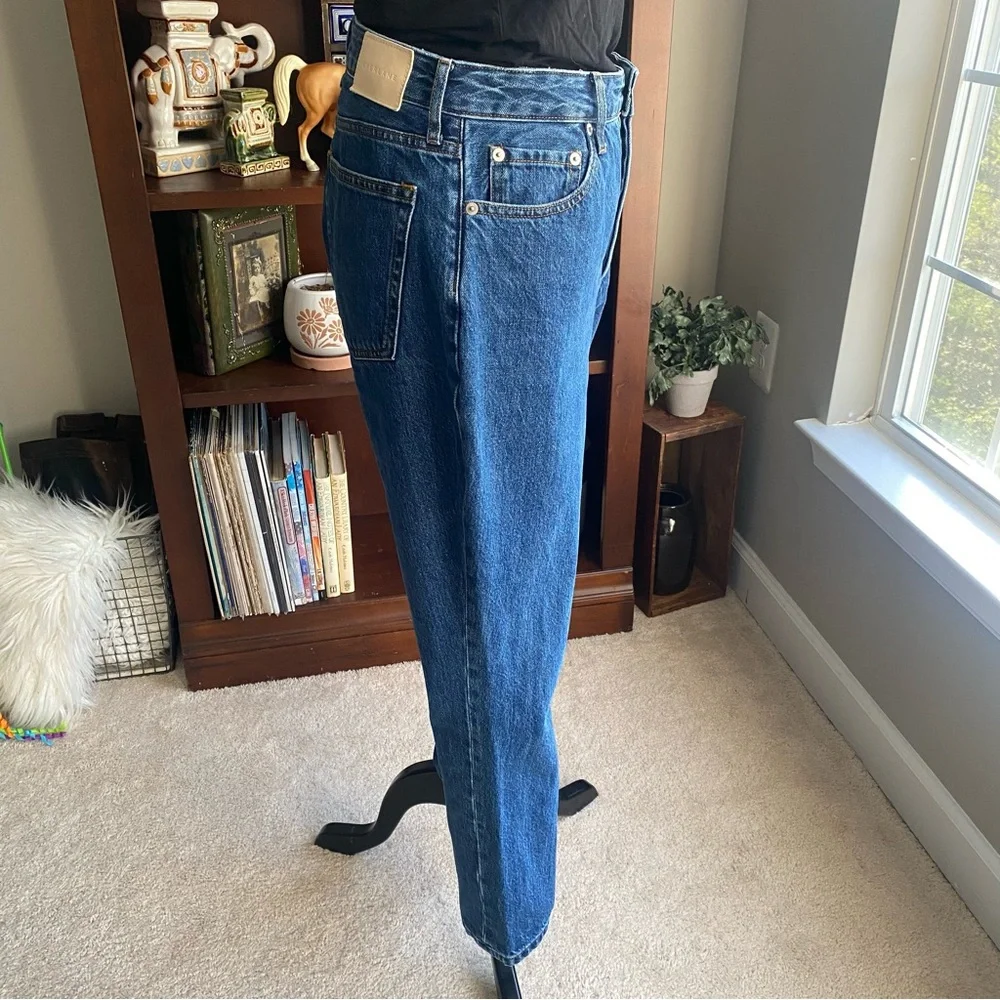 Everlane Cheeky Straight Leg Organic Cotton Classic Blue Denim Jeans 29 EUC
